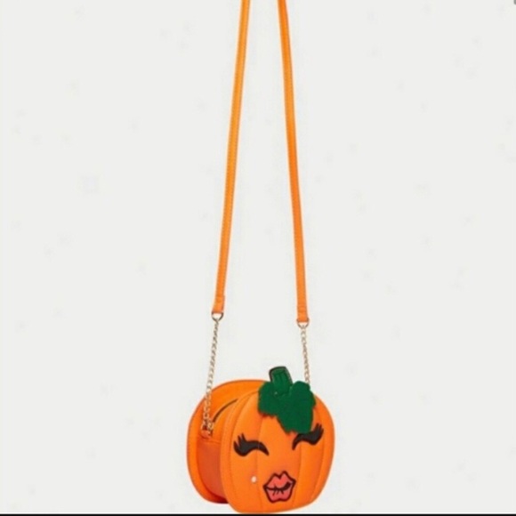 BETSEY JOHNSON Pumpkin Kitsch Orange BM28110" Marylin Monroe Face Bag Purse - Picture 7 of 10